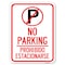 Signmission No Parking Prohibido Estacionar No Parking Alum Rust Proof Parking Sign, 18" x 24", A-1824-23598 A-1824-23598 - alternate 1